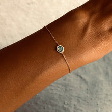 Load image into Gallery viewer, Turquoise Enameled Spirit, Yellow Gold Bracelet