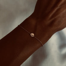 Load image into Gallery viewer, Tiny Gold Coin Spirit Name, Yellow Gold Bracelet