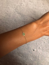 Load image into Gallery viewer, Njoud Green Enameled Spirit, Yellow Gold Bracelet