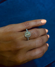 Load image into Gallery viewer, Double the Prongs, with Yellow Diamond
